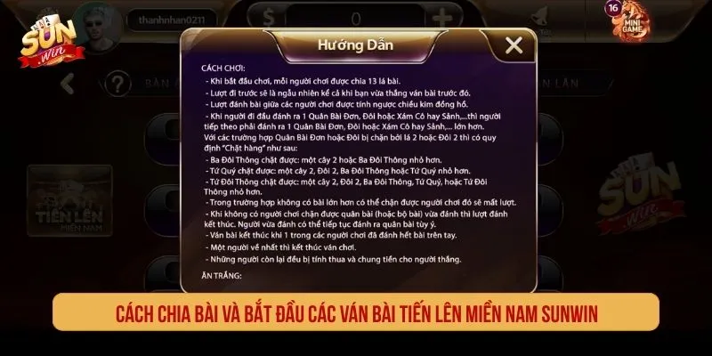 Tiến Lên Miền Nam SUNWIN – Game Bài Dân Gian Đỉnh Cao Cách chia bài và bắt đầu các ván bài tiến lên miền nam SUNWIN