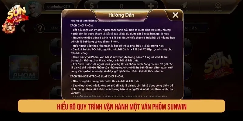 Hiểu rõ quy trình vận hành một ván phỏm SUNWIN